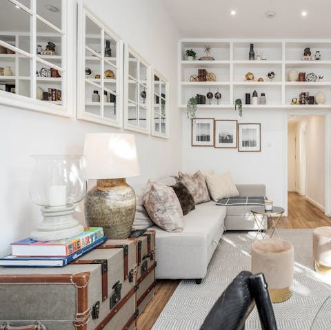 Make yourself at home in the light and bright living space