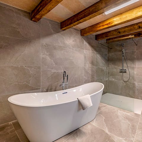 Indulge in a relaxing bath before bedtime, just the ticket after an adventure-filled day