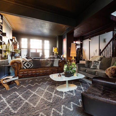 Snuggle up in the living room after a full day of seeing the London sights