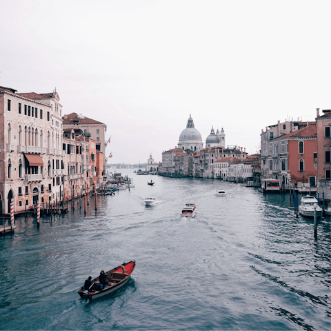 Take in the views from the Ponte dell'Accademia, one minute away