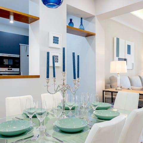 Serve up some Spanish culinary delights at the dining area