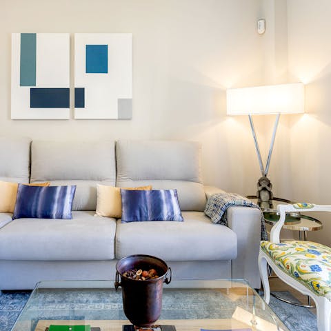 Stretch out after a day of soaking up the city's sights