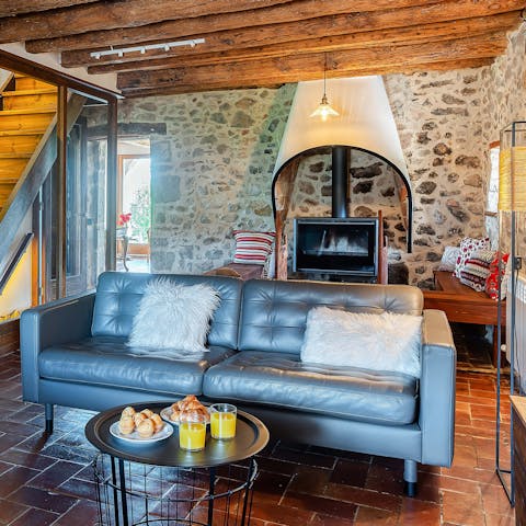 Get cosy by the fireplace with your friends and family