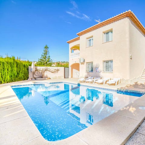 Take a dip in one of the two swimming pools in the villa's garden