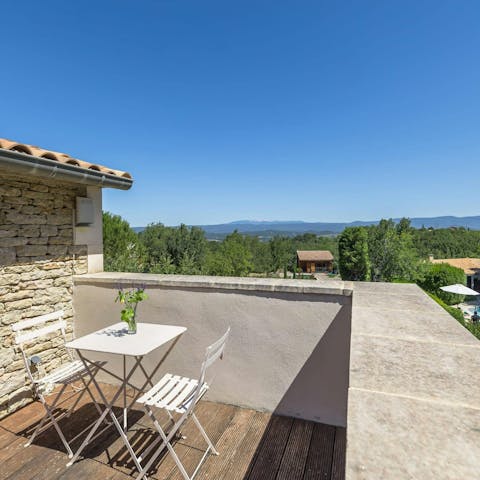 Enjoy your morning coffee on the terrace, complete with a view