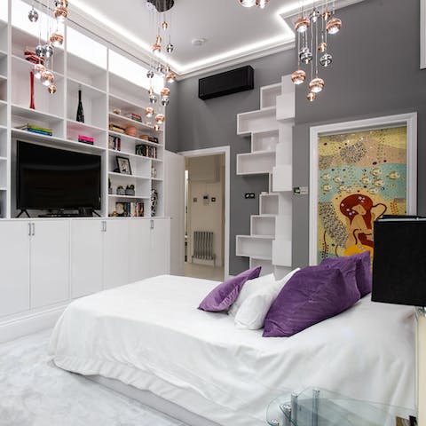 Snuggle up in bed with a movie or a game on the bedrooms' Xbox game consoles