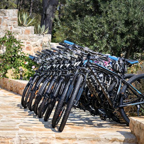 Cycle through the countryside – your host will provide free bikes