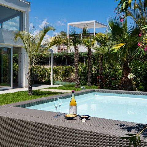 Embrace total relaxation with swims in the pool