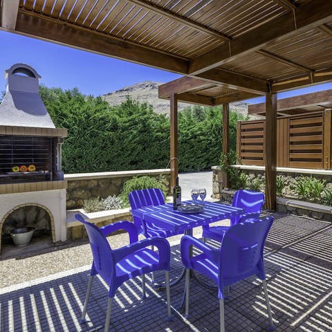 Fire up the barbecue for an alfresco meal on the terrace