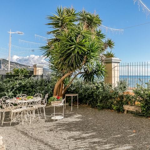 Gaze out over the sea as you sip your morning coffee