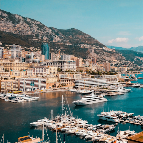 Take a day trip to Monaco, a twenty-minute drive away