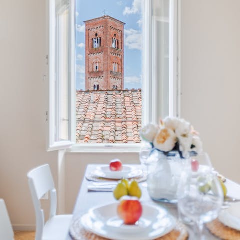 Take in the views over one of the city's iconic towers