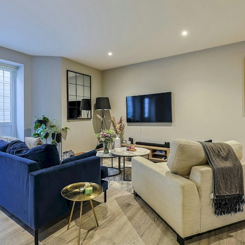Relax in the lounge area after a busy day exploring London