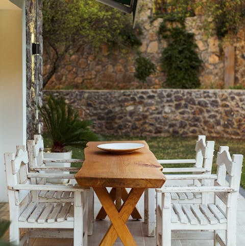 Dine alfresco on the terrace
