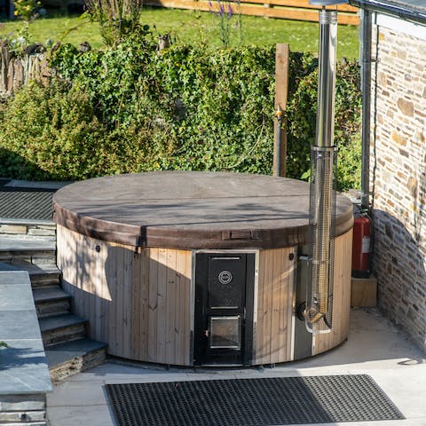 Soak away any remaining stress (though it will all feel a million miles away anyway) in the hot tub