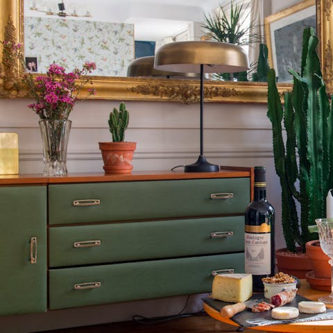 The gorgeous wooden console