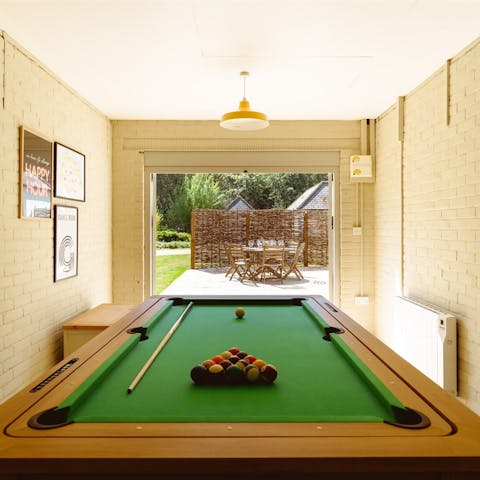 Work up a competitive sweat around the multi-games table