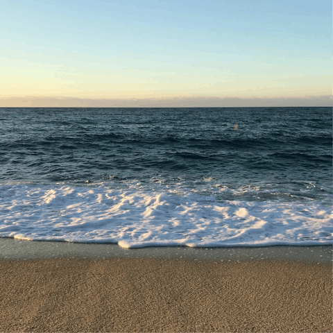 Spend the afternoon at Pefkoulia Beach, just a fifteen-minute drive away