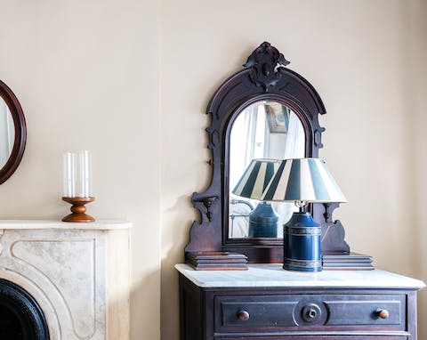 The collection of antique furniture