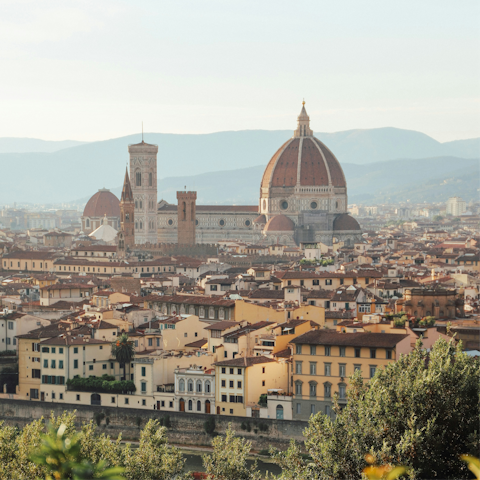 Do some sightseeing in Florence, a forty-minute drive away