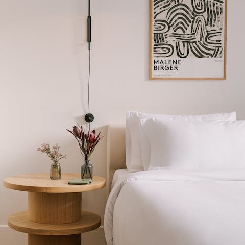 Bank a night’s sleep in style, only a king-sized bed will do here