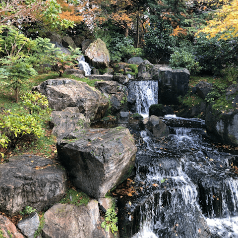 Take a break from the crowds and stroll to Holland Park