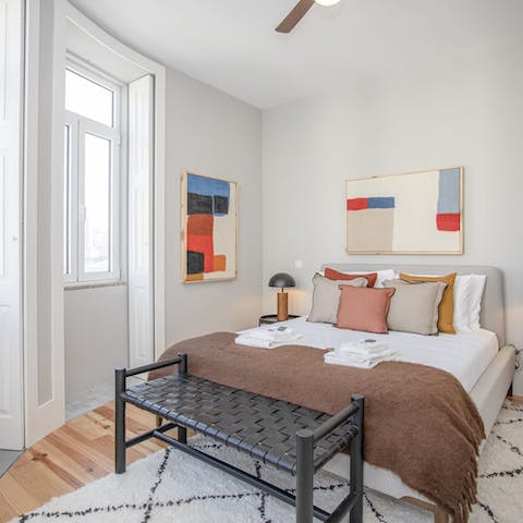 Draw the original wooden shutters if you fancy a lie in