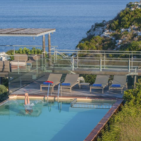 Make poolside lounging here your only firm plan for the day