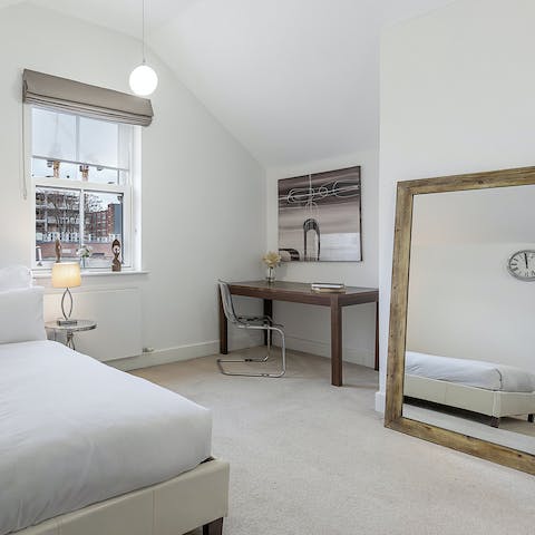 Get some work done at the bedroom's desk