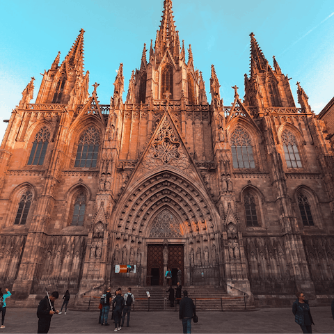 Stay in the heart of historic El Born, within walking distance of the scenic Gothic Quarter