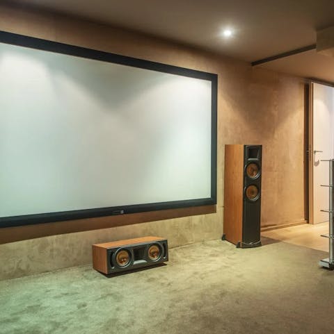 Gather everyone together for movie night in the home cinema