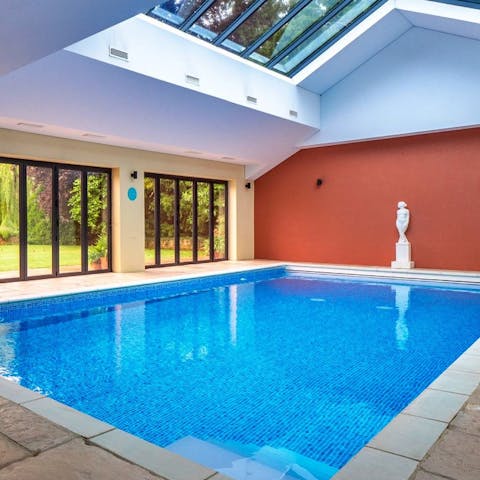 Swim in the heated indoor pool with dedicated private time for your group