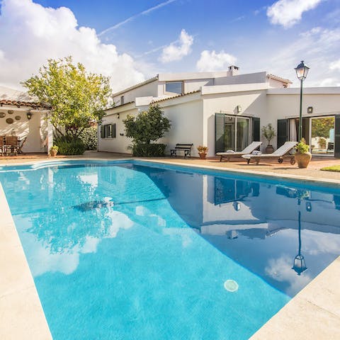 Cool off in your private swimming pool