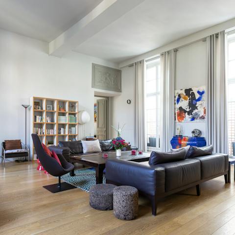 High ceilings for an airy communal space