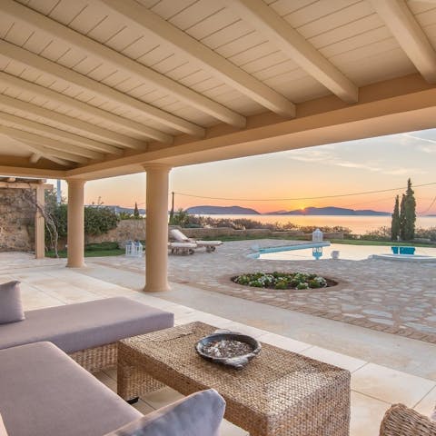 Mix your favourite cocktail to sip as the sun goes down