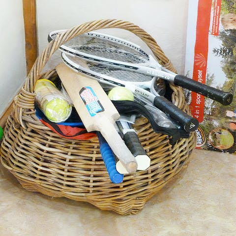 Rally the group together for some sports activities either in the garden or at the beach