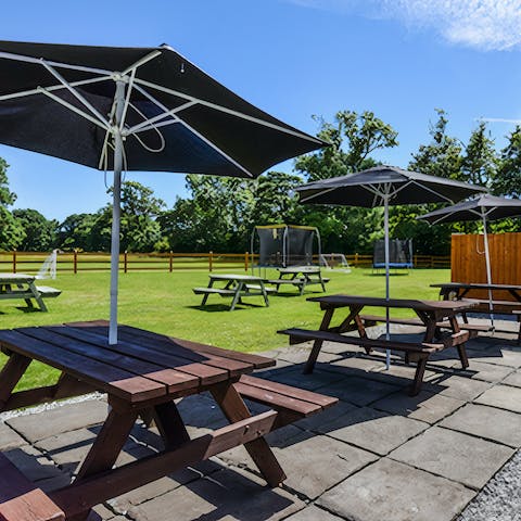 Have a picnic on the patio when the south Wales sunshine comes out to play