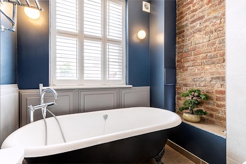 End the evening with a long soak in the freestanding bath