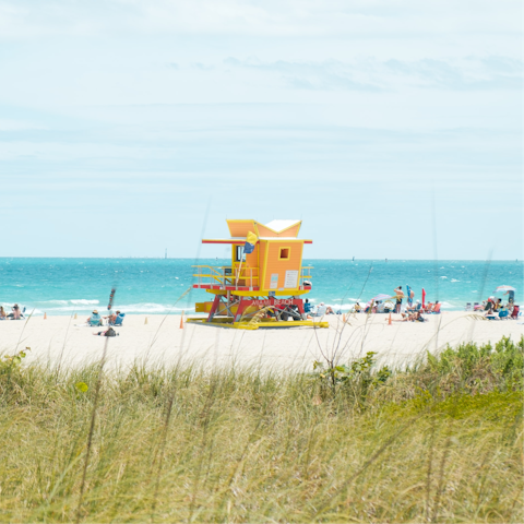 Stretch out on the sand – Miami Beach is just steps away