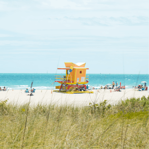 Stretch out on the sand – Miami Beach is just steps away
