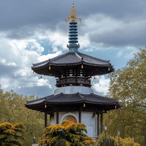 Take an afternoon stroll through Battersea Park, a four-minute walk away