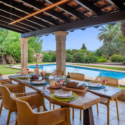 Enjoy an evening of tapas and sangria on the shaded terrace