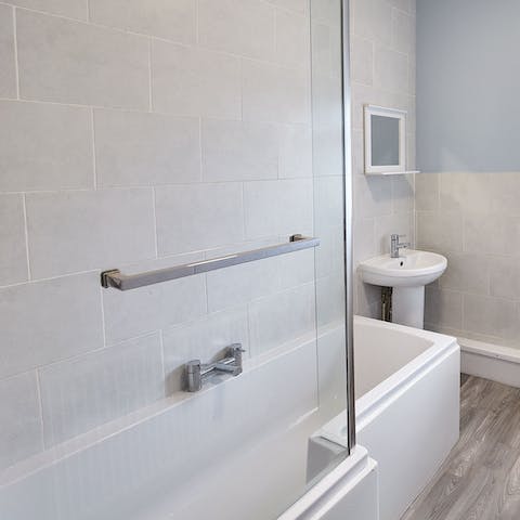 Unwind in the bathtub after a fresh country walk