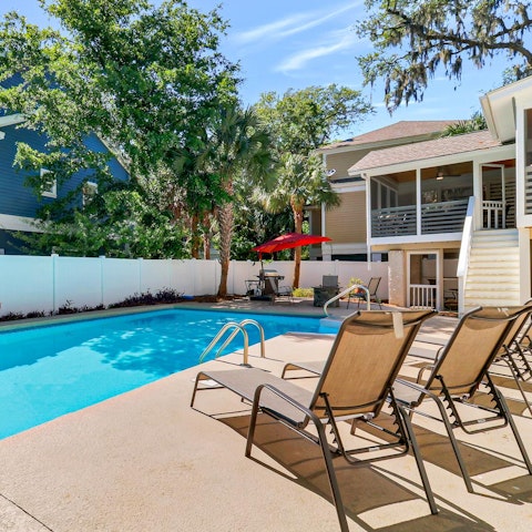 Spend leisurely afternoons lounging by the pool