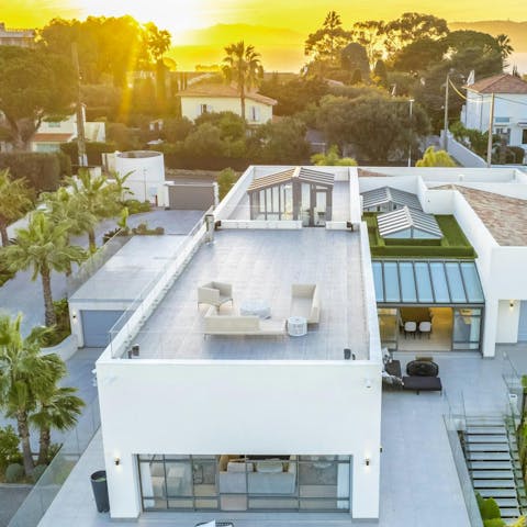Admire views from the roof terrace