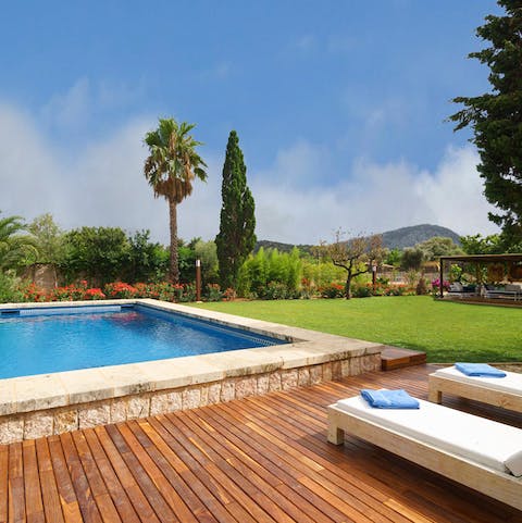 Take an invigorating dip in your private pool