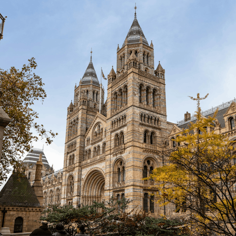 Visit London's iconic museums, a short walk away