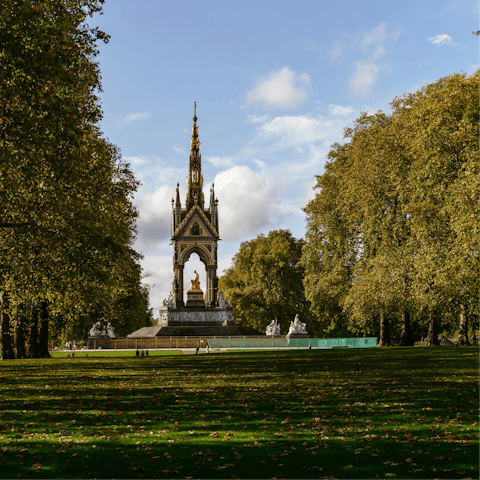 Enjoy a stroll through leafy Hyde Park