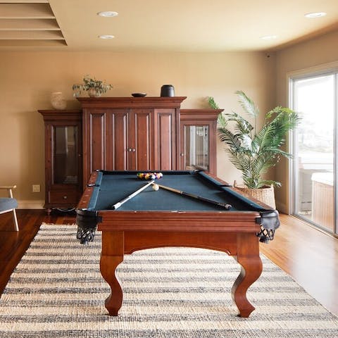 Challenge your friends to a game of pool