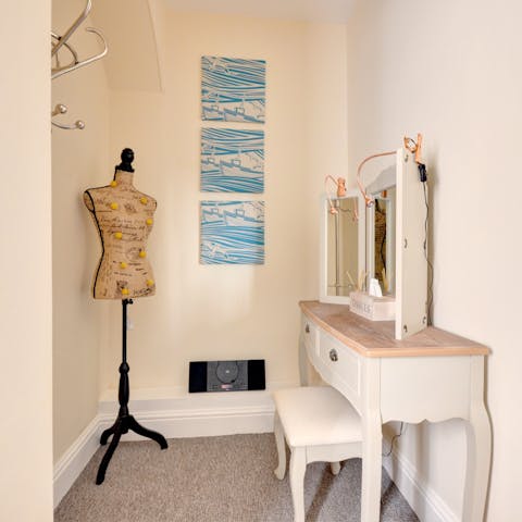 Get ready for a night out on the town in the pretty dressing room